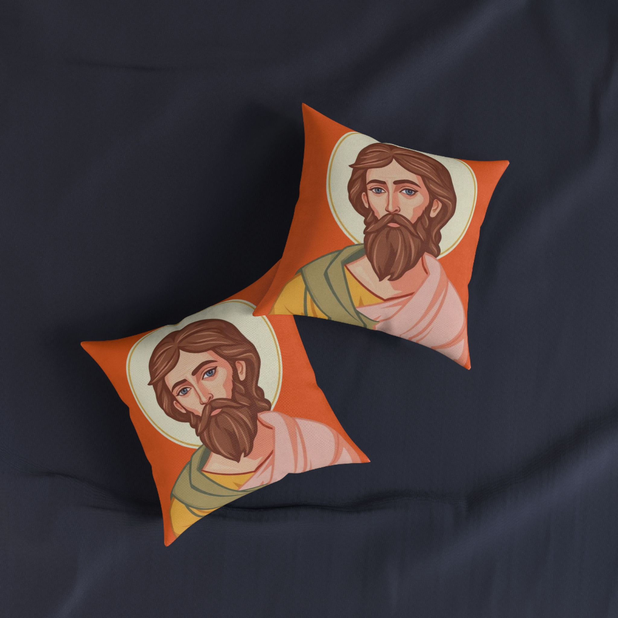 Saint Icon Decorative Pillow — Religious Jesus Throw Pillow for Christian Home Decor - Image 7