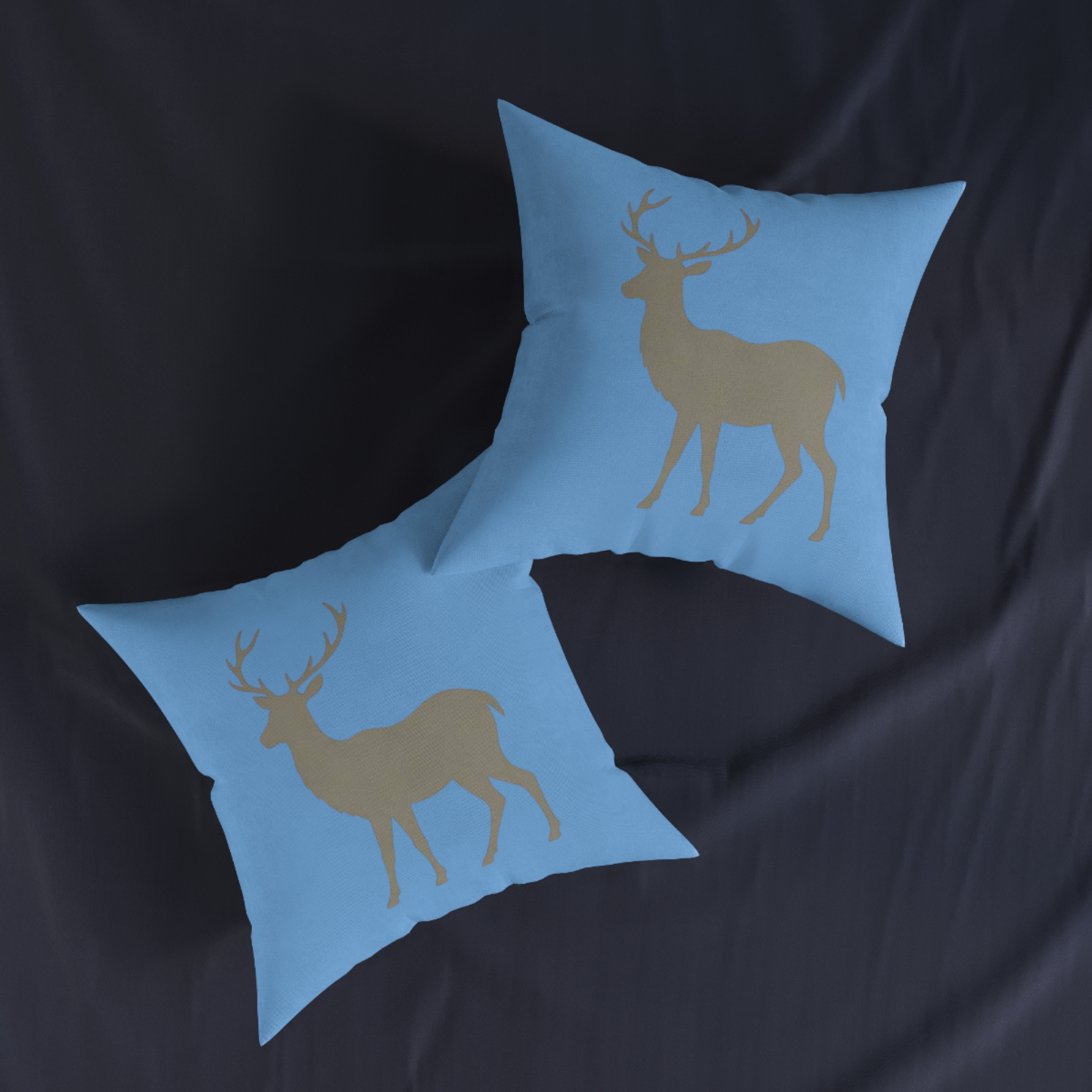 Deer Silhouette Square Pillow – Rustic Lodge Throw Pillow for Cabin, Living Room & Holiday Decor - Image 4