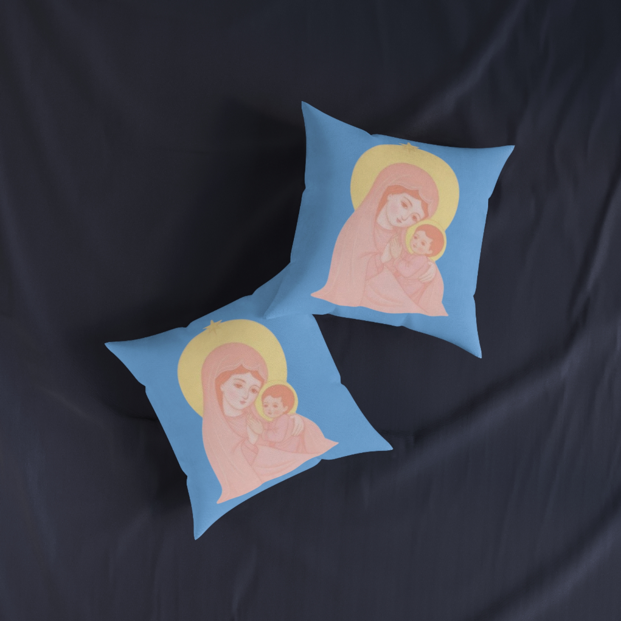 Virgin Mary & Baby Jesus Decorative Pillow — Soft Pastel Religious Throw Pillow for Nursery & Christian Gifts - Image 11