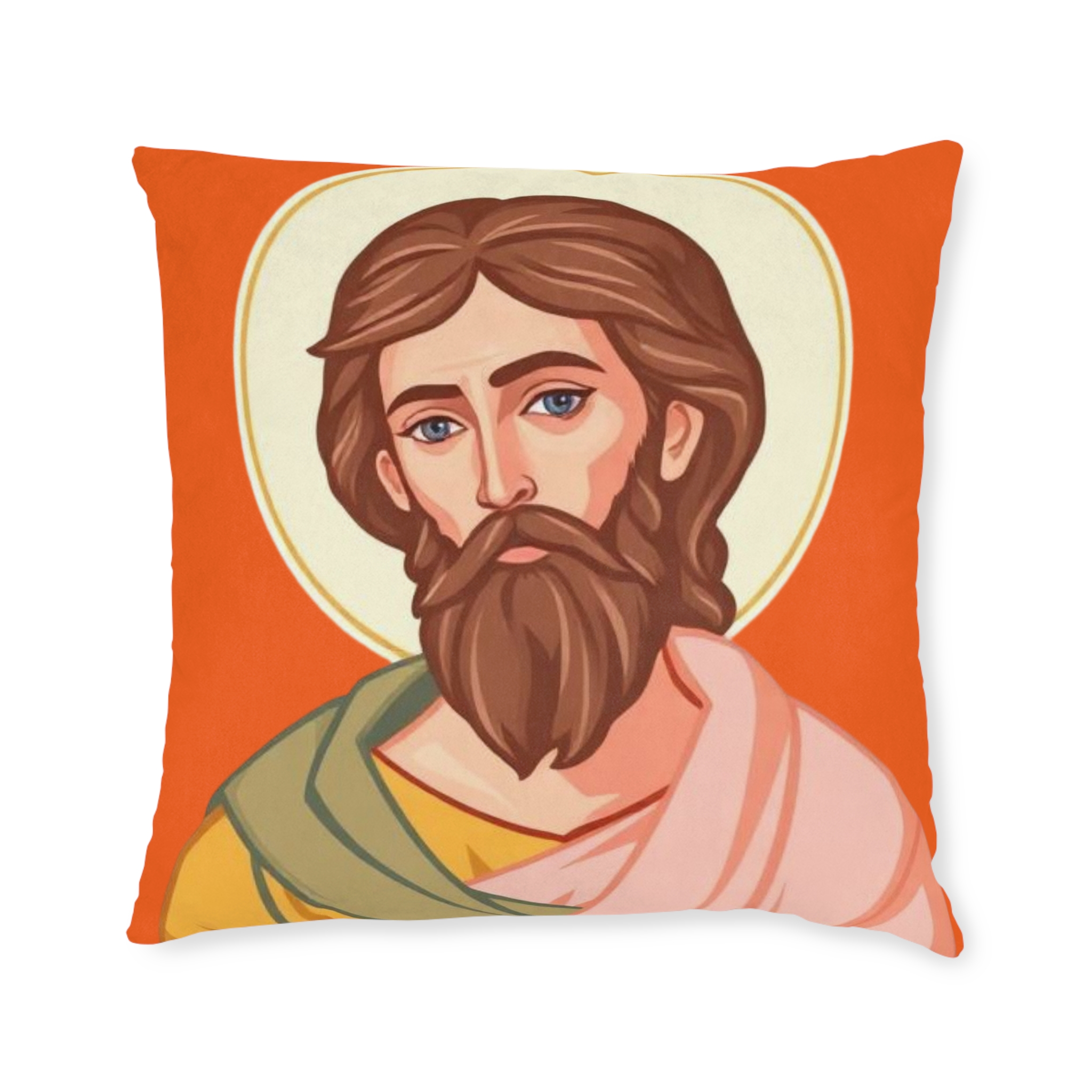 Saint Icon Decorative Pillow — Religious Jesus Throw Pillow for Christian Home Decor - Image 2