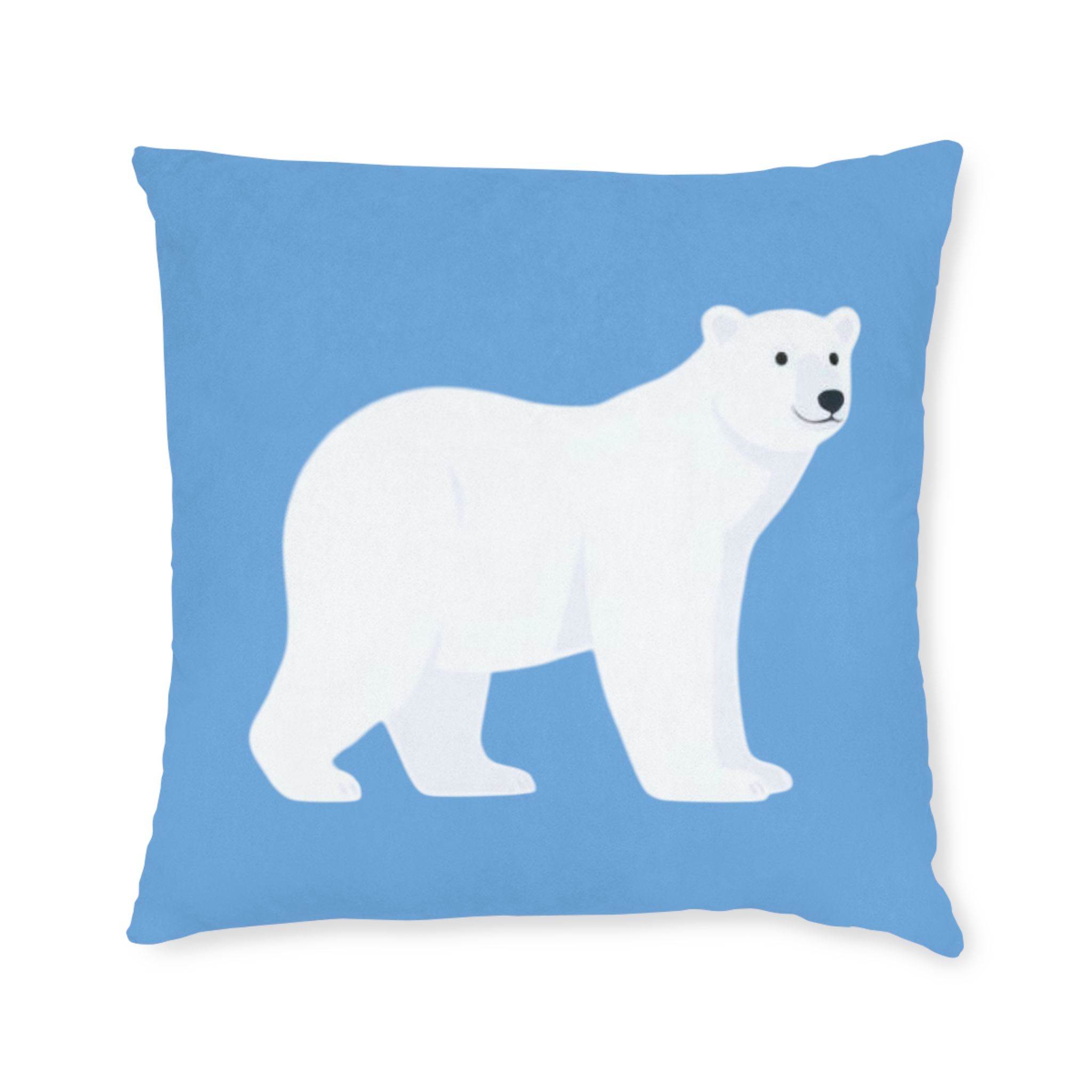 Polar Bear Square Pillow – Cute Arctic Animal Decorative Throw Pillow - Image 3