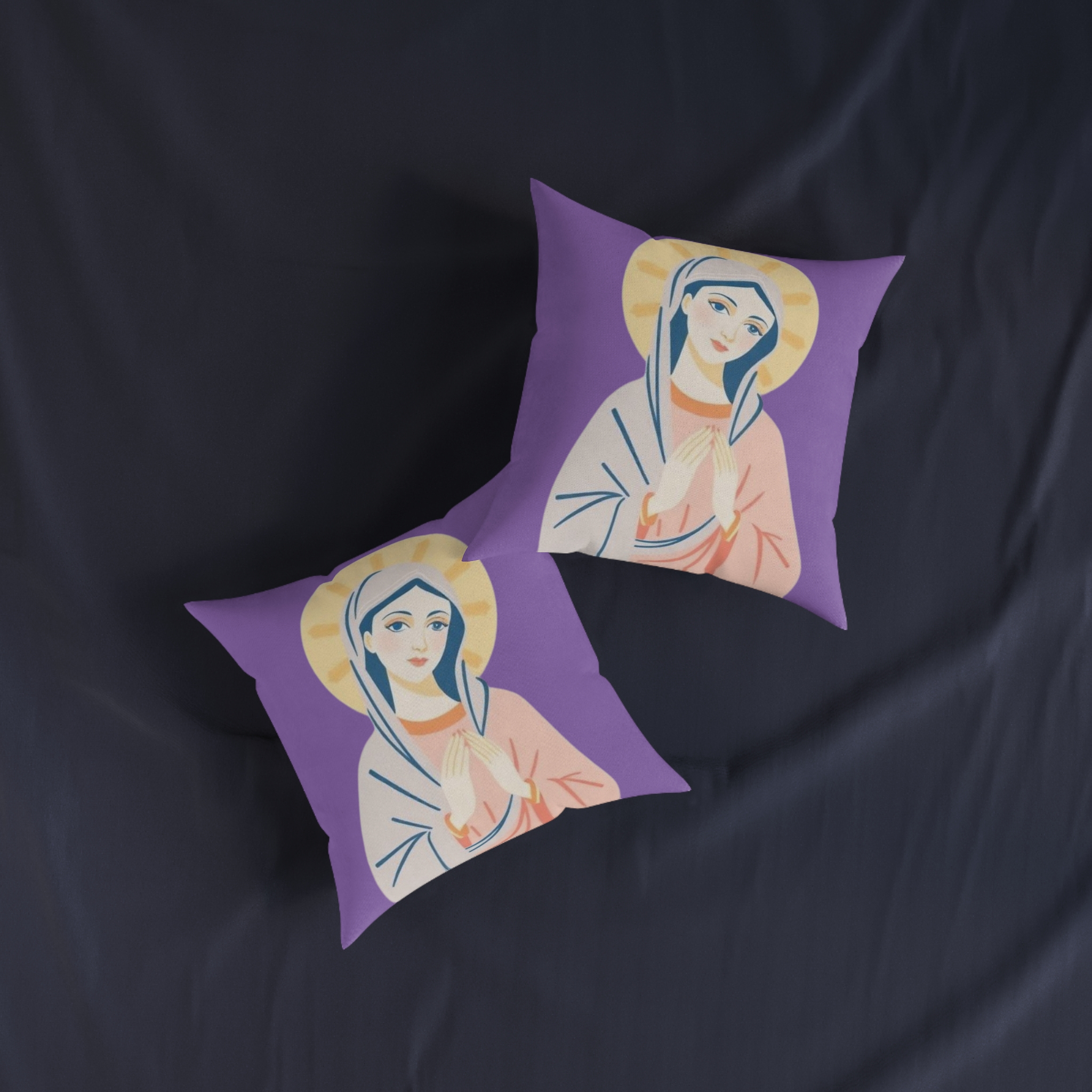Virgin Mary Decorative Square Pillow — Religious Prayer Cushion for Christian Home Decor, Marian Gift - Image 11