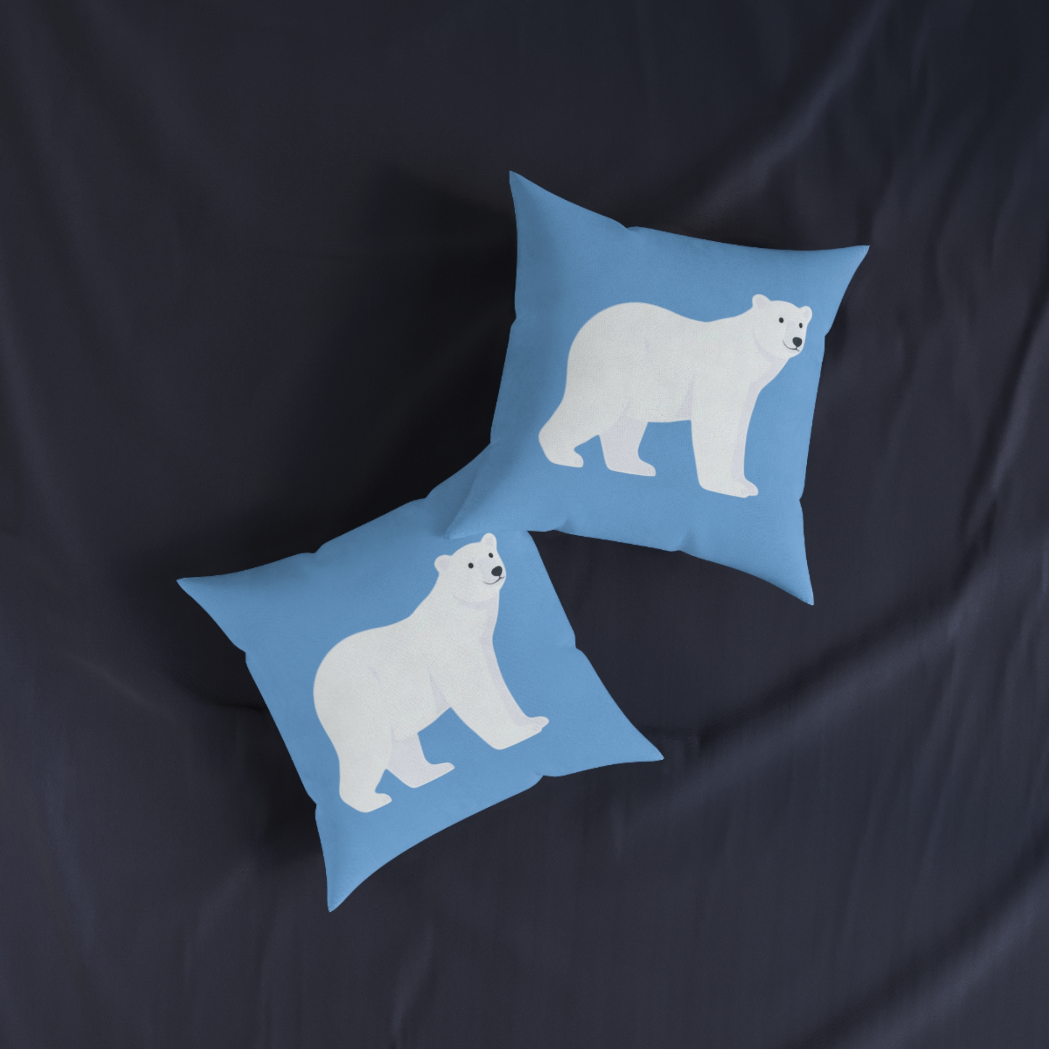Polar Bear Square Pillow – Cute Arctic Animal Decorative Throw Pillow - Image 11