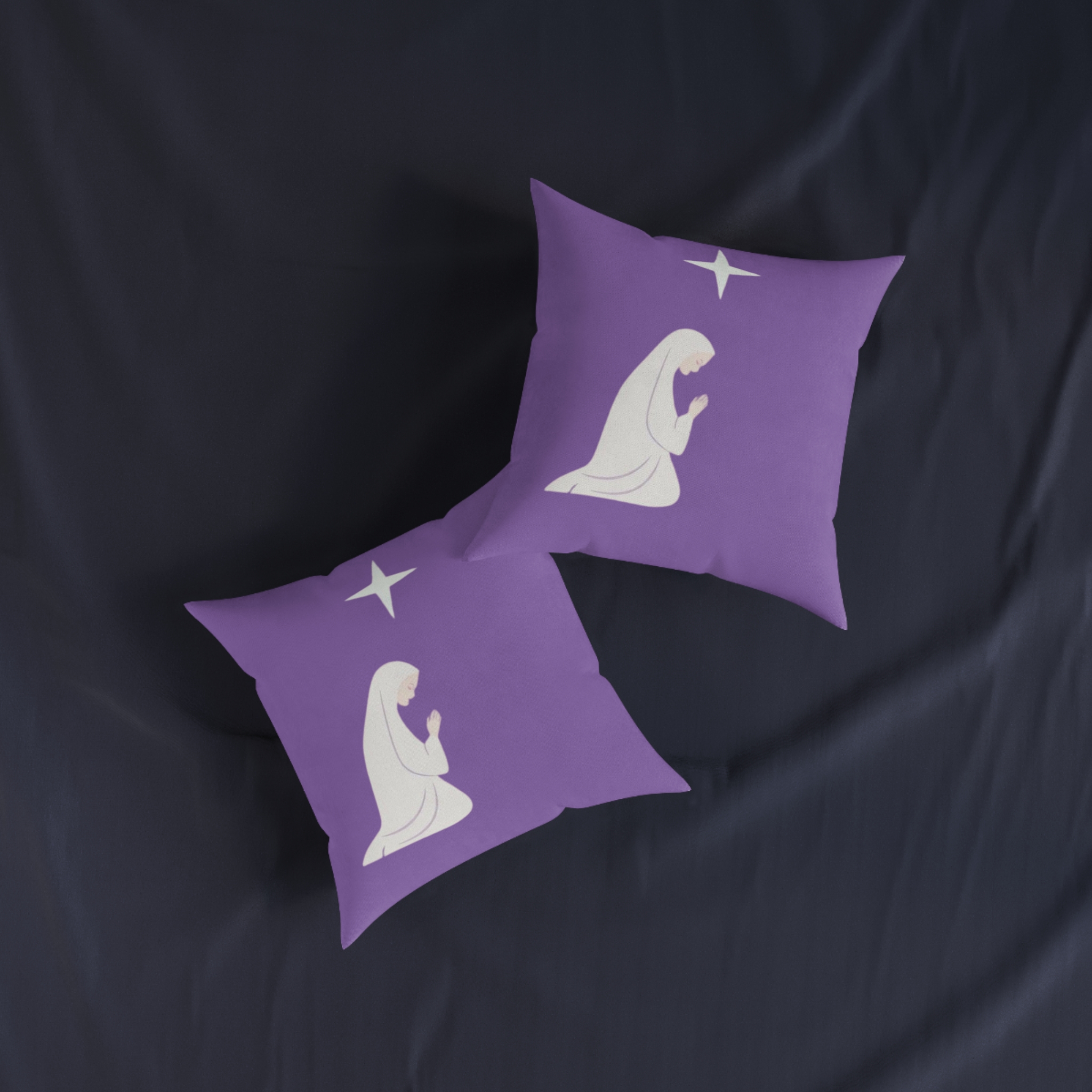 Praying Virgin Mary Square Pillow – Nativity Christmas Decorative Cushion - Image 11