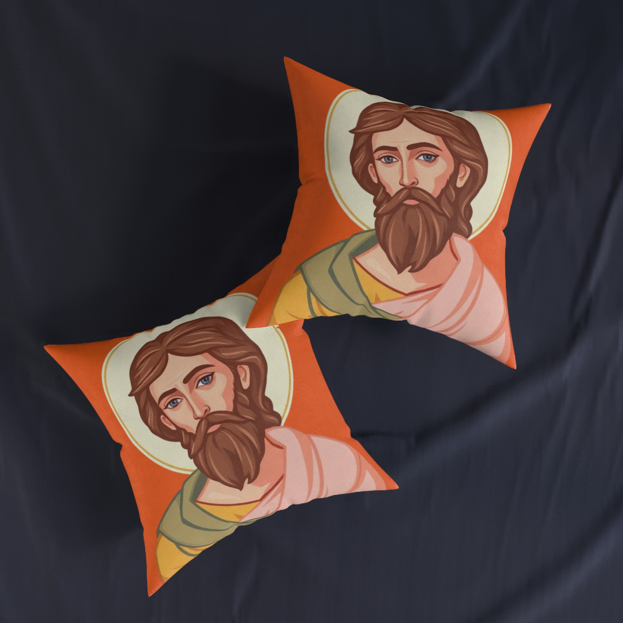 Saint Icon Decorative Pillow — Religious Jesus Throw Pillow for Christian Home Decor - Image 4